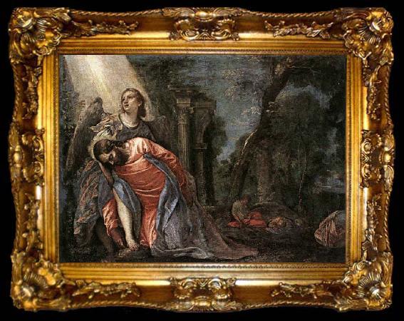 framed  Paolo  Veronese Christ in the Garden Supported by an Angel, ta009-2